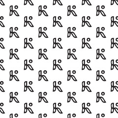 K lettern logo pattern design 