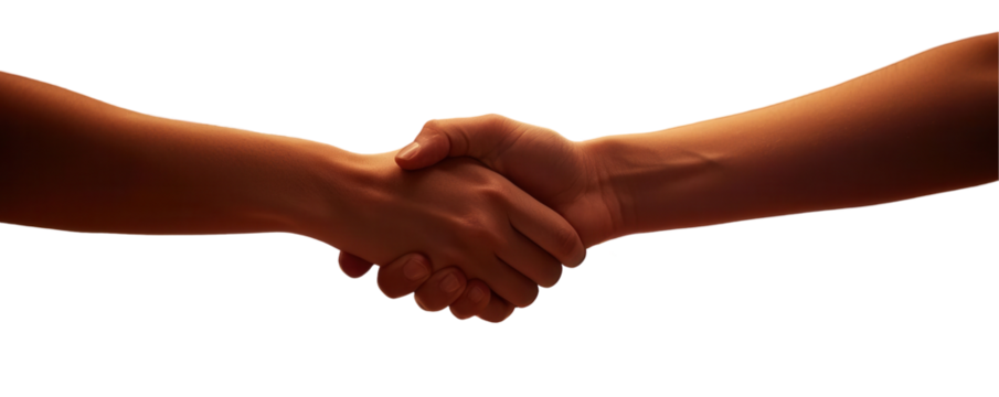 Handshake agreement for business collaboration transparent background professional environment - Powered by Adobe