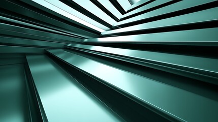 Obraz premium Abstract Teal Metallic Structure Design