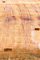 Two Bales of straw in a stubble field in Carrizosa