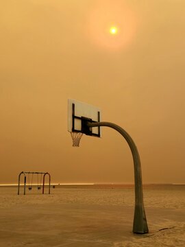 Playground Under a Fire Sky