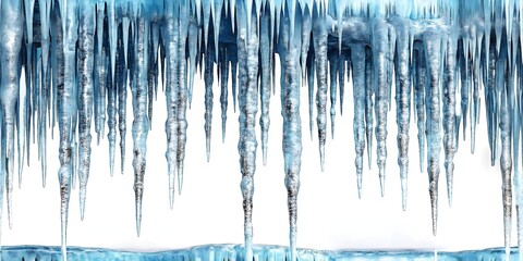 Icicles Winter Frozen Formation Natural Beauty Texture