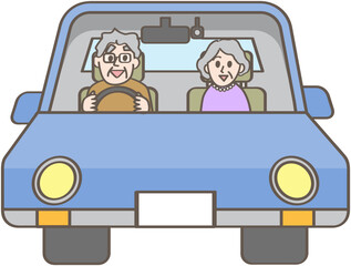 乗用車を運転する人