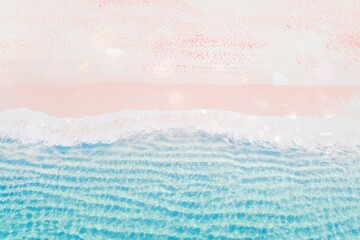Beach waves background, pastel glitter design