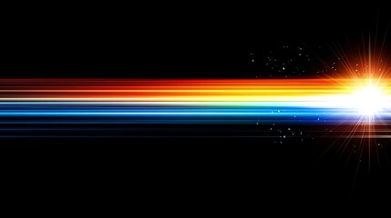 Fototapeta premium Abstract Colorful Light Streaks And Glowing Burst