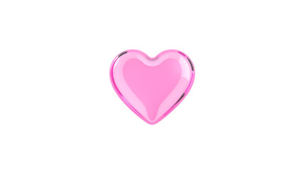 Fototapeta premium Pink translucent shiny heart illustration. Generative AI