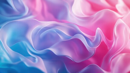 Obraz premium Smooth fluid gradient with dynamic pink and cyan waves, offering a vibrant and modern backdrop for corporate ads.