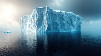 Antarctic iceberg ocean sunset climate change