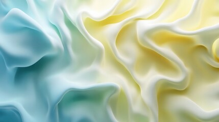 Fototapeta premium Smooth transitions of pastel yellow and blue in a fluid wave background, perfect for elegant business designs.