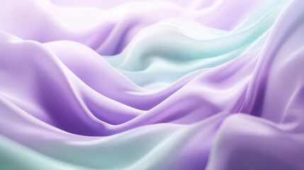 Obraz premium Soft, flowing waves of lavender and mint green in a blurred fluid vector background, ideal for corporate ads.