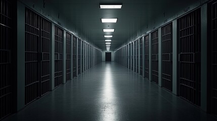 A stark image of overcrowded prisons, raising awareness of the criminal justice system and its impact on communities  