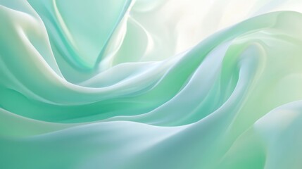 Obraz premium Soft transitions of pastel green and blue in a fluid vector background, offering a modern and sleek design.