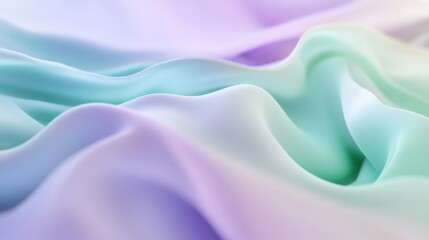 Obraz premium Soft transitions of pastel green and lavender in a fluid vector background, offering a sleek and elegant design.