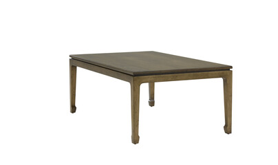 Brown wooden table isolated png. Table isolated on transparent background Furniture, interior object. PNG format.