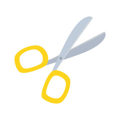 Handled Scissors Sewing Ornament Illustration