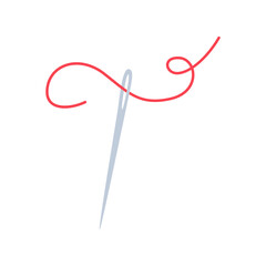 Needle Sewing Ornament Illustration