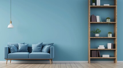 Scandinavian interior design of modern living room.