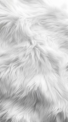 18. A pristine, untouched white fur spread across the frame with subtle shadows