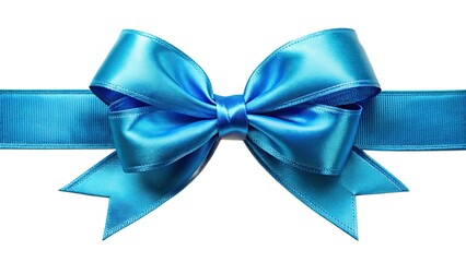 Naklejka premium Blue Bow Ribbon Banner Fashion Photography