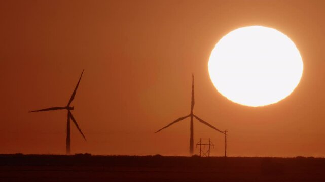Sunrise Over Wind Turbines