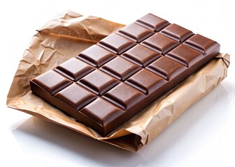 Fototapeta premium Brown Wrapped Chocolate Bar - Rule of Thirds Photography
