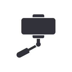 Phone stick solid icons, minimalist vector illustration ,simple transparent graphic element .Isolated on white background