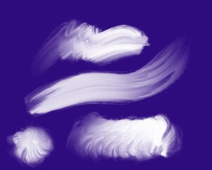 Snow in abstract form on purple