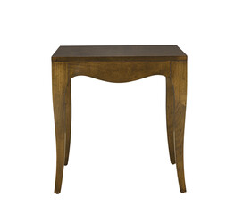 Brown wooden table isolated png. Table isolated on transparent background Furniture, interior object. PNG format.