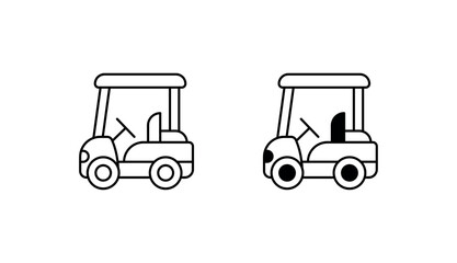 Golf Vehicle icon design with white background stock illustration