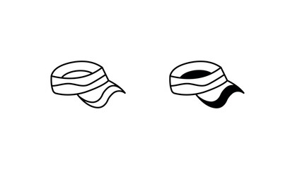 Golf Cap icon design with white background stock illustration