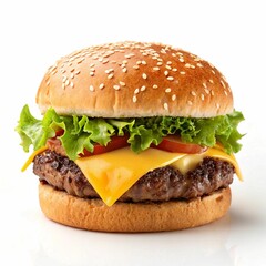 hamburger isolated on white background