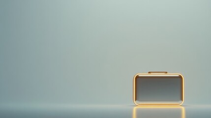 Sleek, modern design of rectangular object with smooth lines and