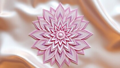 Delicate Pink Layered Flower Mandala Design
