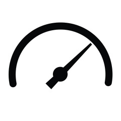 Speed indicator, Speedometer icons. Performance indicator sign. Risk indicator. Risk meter icon. 