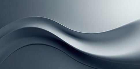 Obraz premium Sleek gray wave, abstract motion blur Smooth, elegant curve , velocity, graphics, illustration