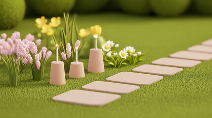 Garden pathway design outdoor space decorative elements natural environment close-up view aesthetic inspiration