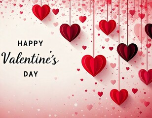 Happy Valentine's day. with creative love composition of the heart