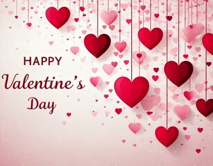 Happy Valentine's day. with creative love composition of the heart