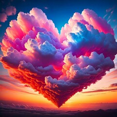 Happy Valentine's day. with creative love composition of the heart