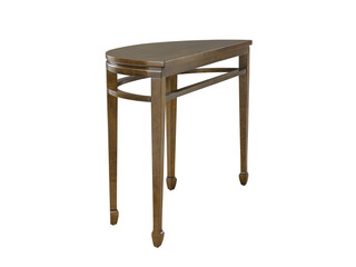 Brown wooden table isolated png. Table isolated on transparent background Furniture, interior object. PNG format.