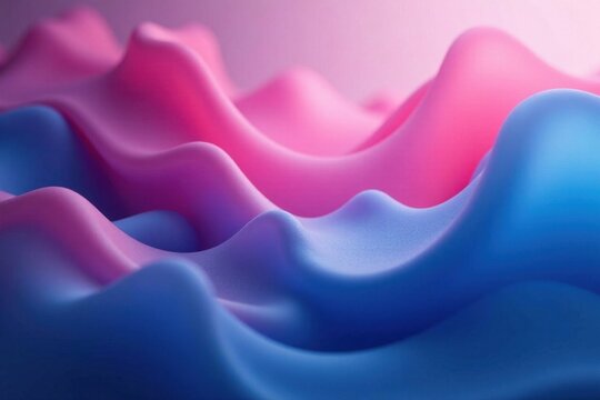 Intermingled blue and pink shades, blurred, amorphous shapes, soft, pink, visual
