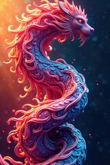 Intricate, flowing lines create a unique, decorative shape Ideal for patterns , design, elegant