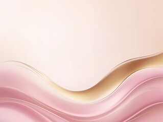 Obraz premium Free plain pink background with gold wave