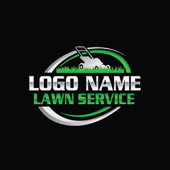 lawncare logo with editable vector file