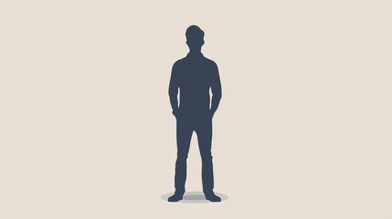 Obraz premium Man Standing Person Icon Vector Illustration