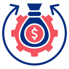 Economic and Industrial Growth Vector Simple Glyph Color Icon