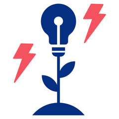 Economic and Industrial Growth Vector Simple Glyph Color Icon