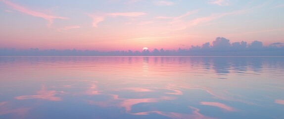 Beauty of a cosmic sunset over tranquil waters for an inspiring nature experience.