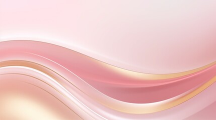 Obraz premium Free plain pink background with gold wave