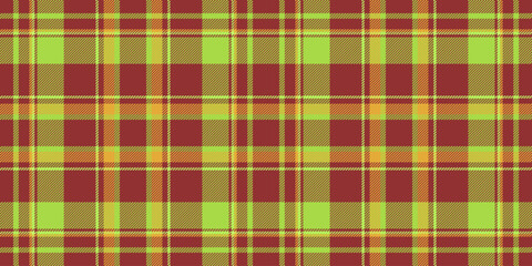 Obraz premium Vibrant lime green and maroon plaid pattern. Perfect for textile designs, apparel, backgrounds, or website textures. Seamless repeat design offers versatile usage.